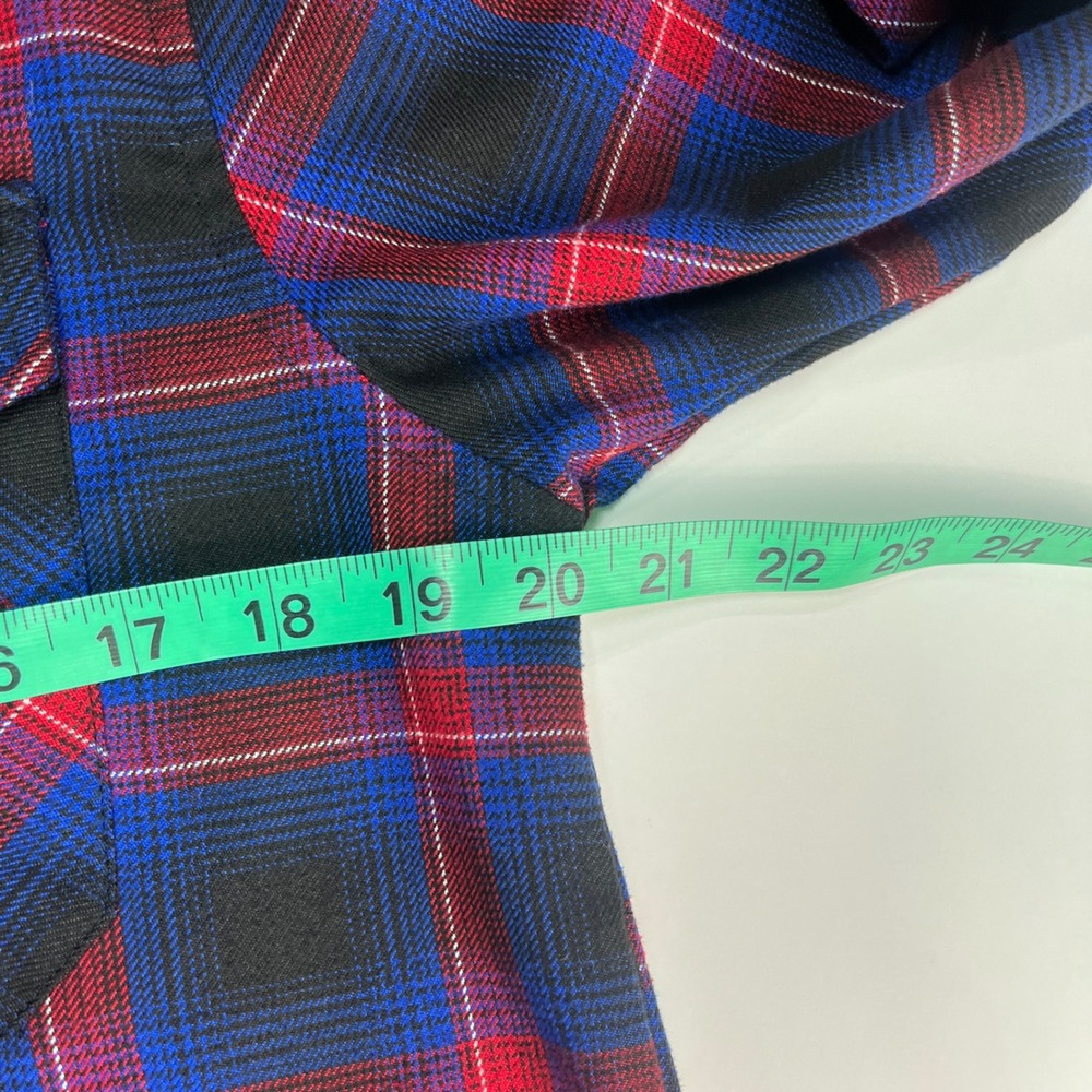 Dixxon Flannel Hometown Long Sleeve Shirt Mens S Red Blue Black Plaid Button Dwn - Picture 4 of 8